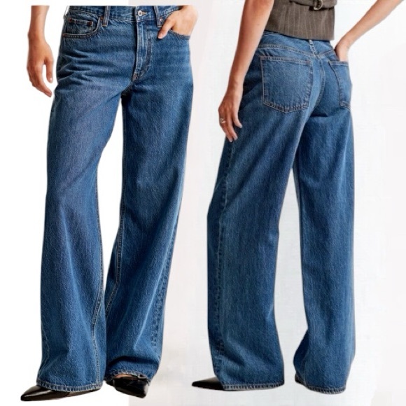 Abercrombie & Fitch Low Rise The Ultra Loose Baggy Jean Women’s Size 33/16 - Picture 1 of 7